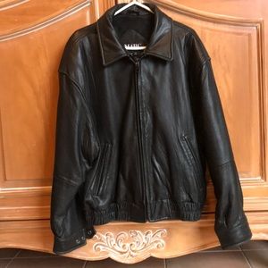 Vintage men’s leather black jacket